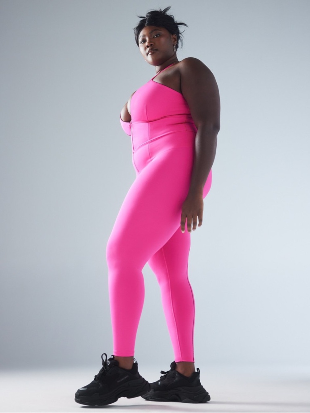 NWT Savage x Fenty Hotline Jumpsuit in Pink Highlighter Size 1X 16/18 NEW - Picture 4 of 5